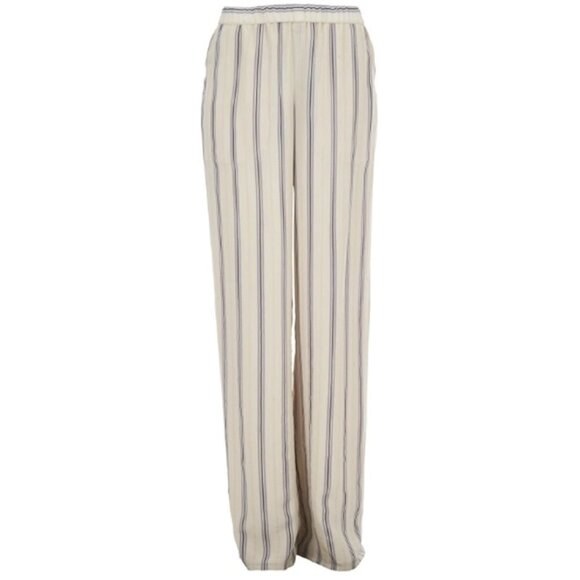 ❤️054 Per se Silk High Waist Wide Leg Striped Pants - Picture 1 of 8